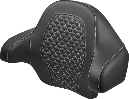Saddlemen King Tour Pak White Dragon Backrest Pad for 2014-2024 Harley Touring