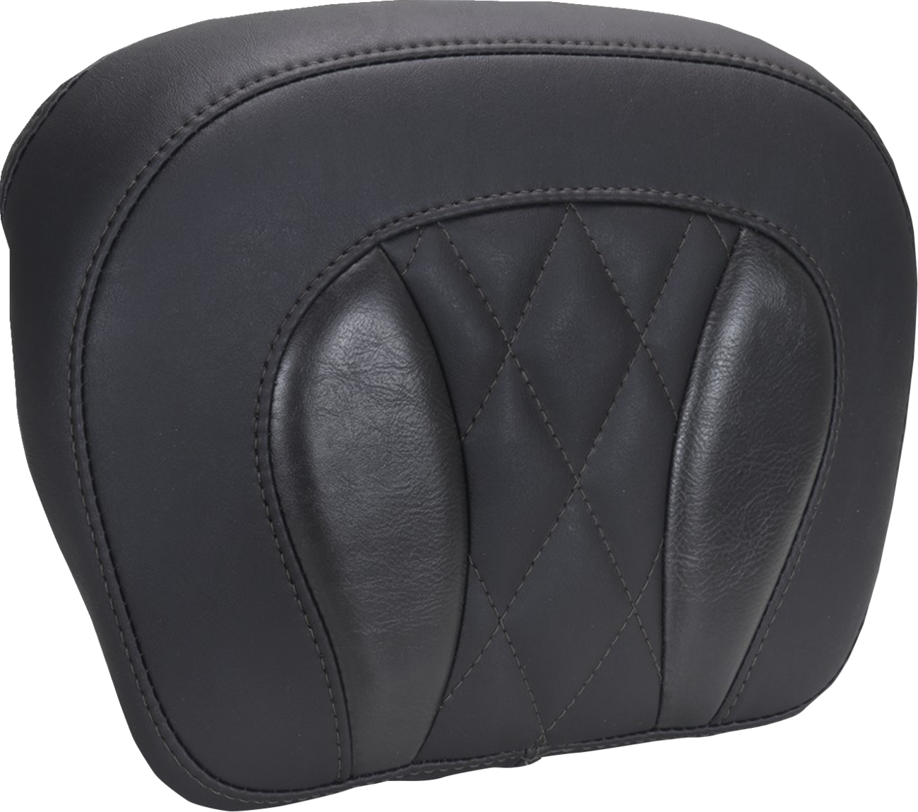 Mustang Chopped Tour Pak Backrest Black Stitch Pad for 2024-2025 Harley Touring