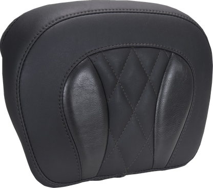 Mustang Chopped Tour Pak Backrest Black Stitch Pad for 2024-2025 Harley Touring