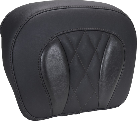 Mustang Chopped Tour Pak Backrest Black Stitch Pad for 2024-2025 Harley Touring