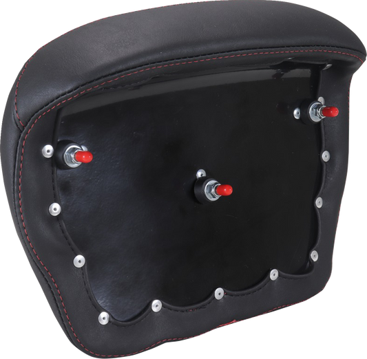 Mustang Chopped Tour Pak Backrest Cherry Stitch Pad for 2024-2025 Harley Touring