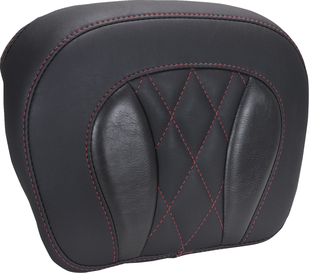 Mustang Chopped Tour Pak Backrest Cherry Stitch Pad for 2024-2025 Harley Touring