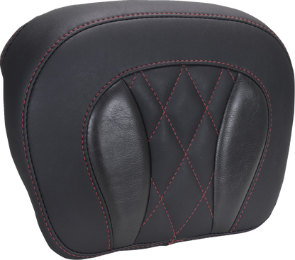 Mustang Chopped Tour Pak Backrest Cherry Stitch Pad for 2024-2025 Harley Touring