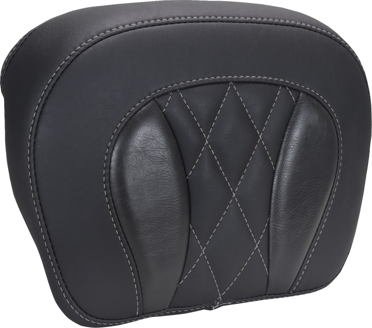 Mustang Chopped Tour Pak Backrest Gunmetal Stitch Pad for 2024-25 Harley Touring