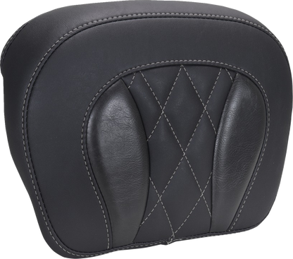 Mustang Chopped Tour Pak Backrest Gunmetal Stitch Pad for 2024-25 Harley Touring