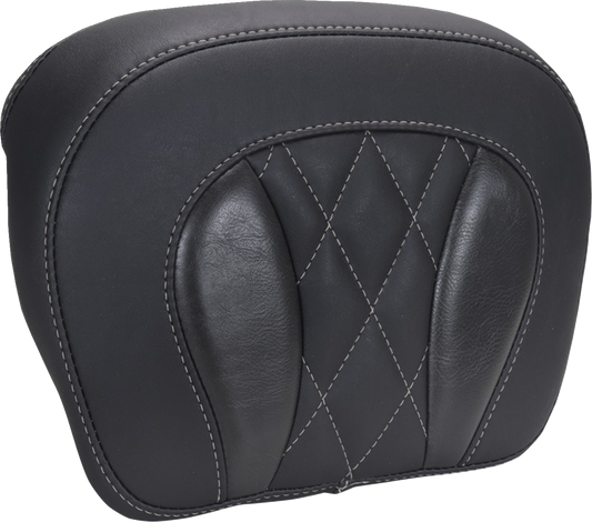 Mustang Chopped Tour Pak Backrest Gunmetal Stitch Pad for 2024-25 Harley Touring