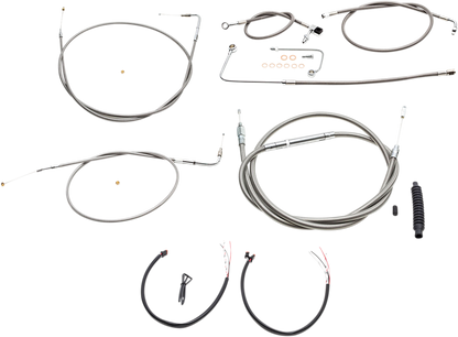 La Choppers ABS Braided 12"-14" Ape Handlebar Cable Kit 2015 Harley Softail FLS