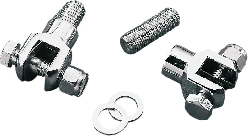 Drag Specialties Chrome Passenger Footpeg Relocation Kit for 1984-99 Harley FXST