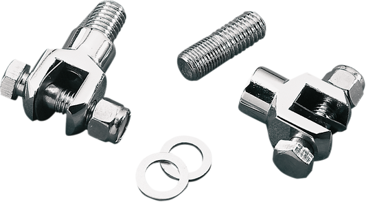 Drag Specialties Chrome Passenger Footpeg Relocation Kit for 1984-99 Harley FXST