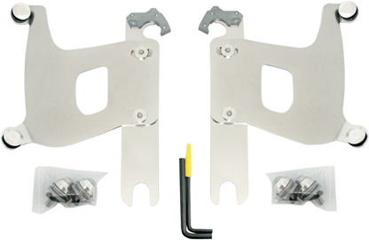 Memphis Shades Bullet Fairing & Polished Mount Kit for 1999-2021 Harley Softail