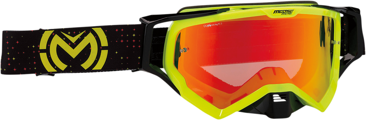 Moose Racing XCR Pro Stars Unisex ATV MX Dirt Bike Riding Motocross Goggles