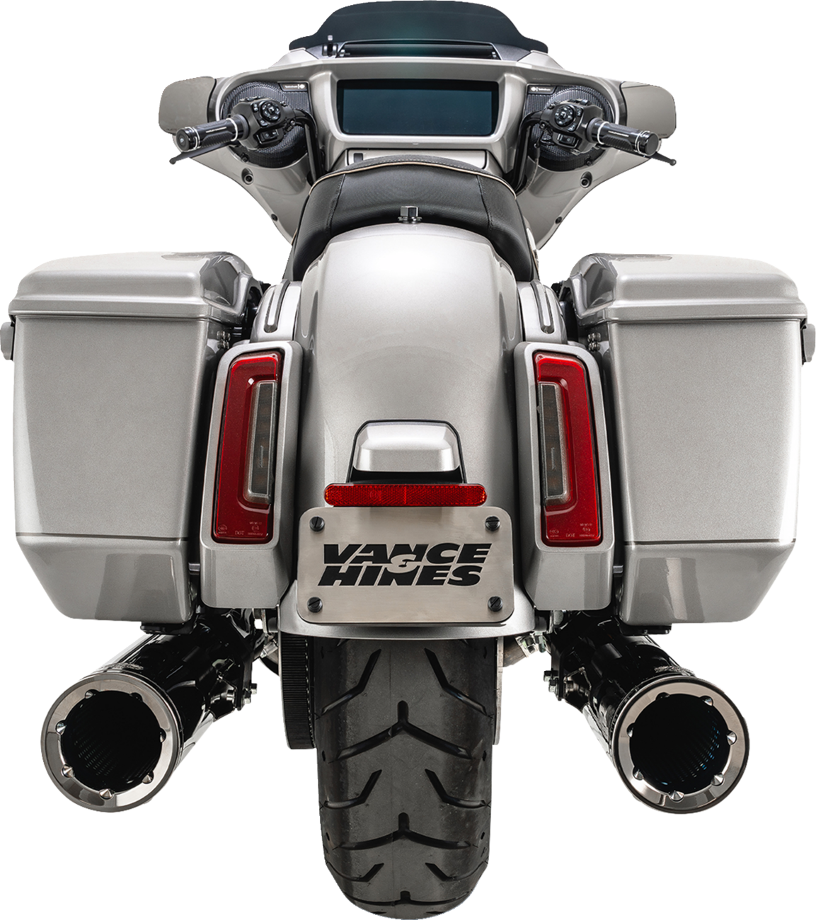 Vance & Hines Hi-Output Dark Chrome Slip On Mufflers for 2017-25 Harley Touring