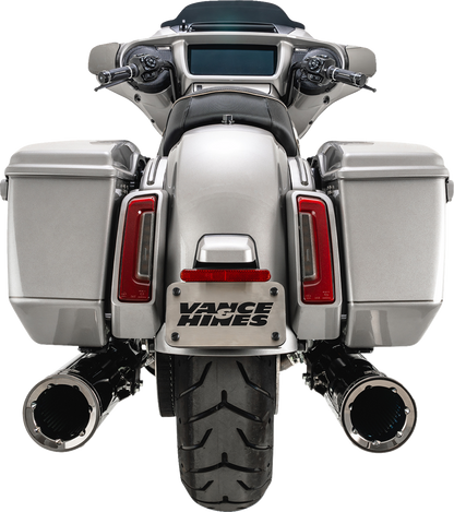 Vance & Hines Hi-Output Dark Chrome Slip On Mufflers for 2017-25 Harley Touring
