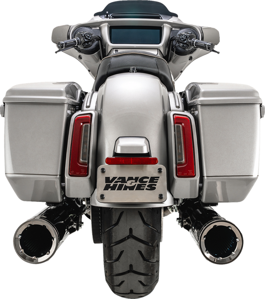 Vance & Hines Hi-Output Dark Chrome Slip On Mufflers for 2017-25 Harley Touring