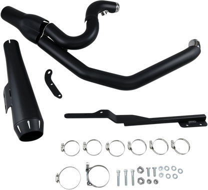 Bassani Road Rage 2-1 Short Black Megaphone Exhaust 1991-2005 Harley Dyna FXDL