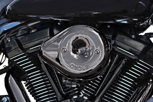 S&S Stealth Teardrop Lava Chrome Replacement Air Cleaner Cover 2017-23 Harley M8
