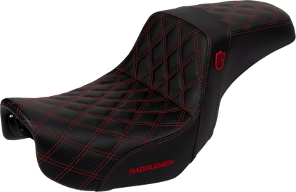 Saddlemen SDC Pro Series Red Lattice Gelcore Seat for 2006-2017 Harley Dyna FXD