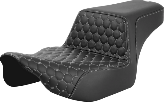 Saddlemen Step Up Silver Honeycomb Extended Gel Seat fits 2023-25 Harley Touring
