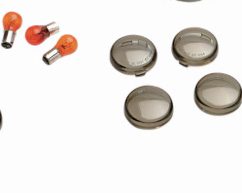 Drag Specialties Bullet Turn Signal Smoke Lens Kit 04-13 Harley Davidson V-Rod