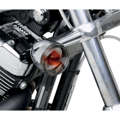 Drag Specialties Bullet Turn Signal Smoke Lens Kit 04-13 Harley Davidson V-Rod