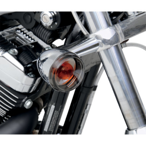 Drag Specialties Bullet Turn Signal Smoke Lens Kit 04-13 Harley Davidson V-Rod