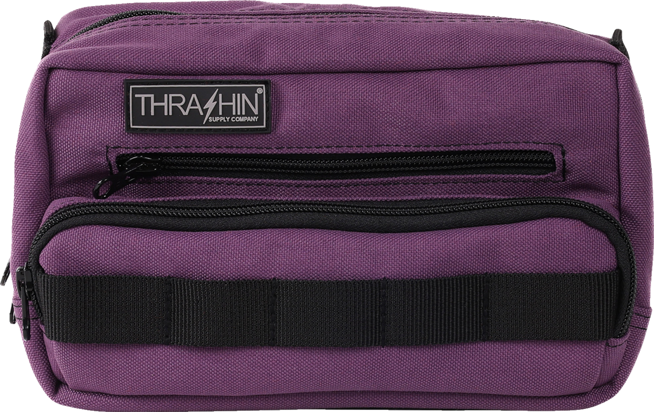 Thrashin Supply Purple Motorcycle Handlebar Storage Bag Plus for Harley THB-0027