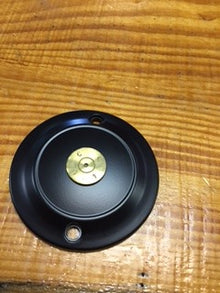 JT's Cycles Black Ignition Cover Once Fired .50 Polished Bullet IGNITION POINTS COVER ONCE FIRED .50 POLISHED BULLET HARLEY SPORTSTER