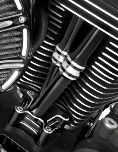 Arlen Ness Black 10 Gauge Pushrod Cover Kit 99-17 Harley DYNA Touring Softail
