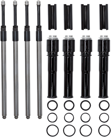 S&S Gloss Black Quickee Pushrod & Tube Kit for 17-19 Harley Davidson M8