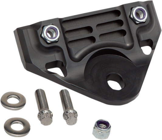 Alloy Art Black Front Motor Mount Plate 1982-2006 Harley Low Rider FXR FXRS FXRC