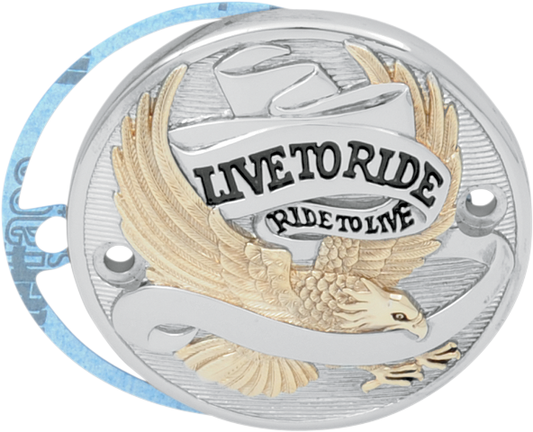 Drag Specialties Live To Ride Timing Points Cover 1970-2021 Harley Dyna Touring