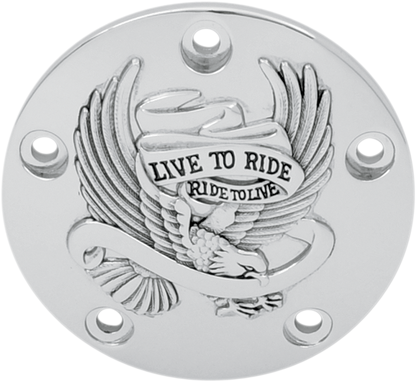 Drag Specialties Chrome Live to Ride Points Cover 99-17 Harley Dyna FXDL Touring