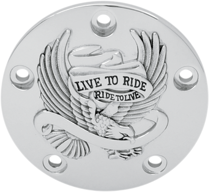 Drag Specialties Chrome Live to Ride Points Cover 99-17 Harley Dyna FXDL Touring
