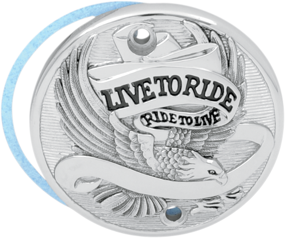 Drag Specialties Chrome Live to Ride Two Hole Points Cover 71-03 Harley Davidson