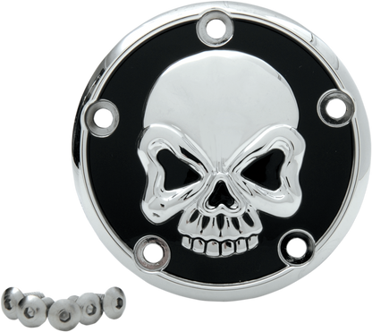 Drag Specialties Black 5 Hole Skull Points Cover 99-17 Harley Dyna Touring FXST