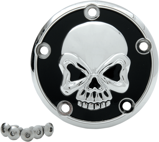 Drag Specialties Black 5 Hole Skull Points Cover 99-17 Harley Dyna Touring FXST