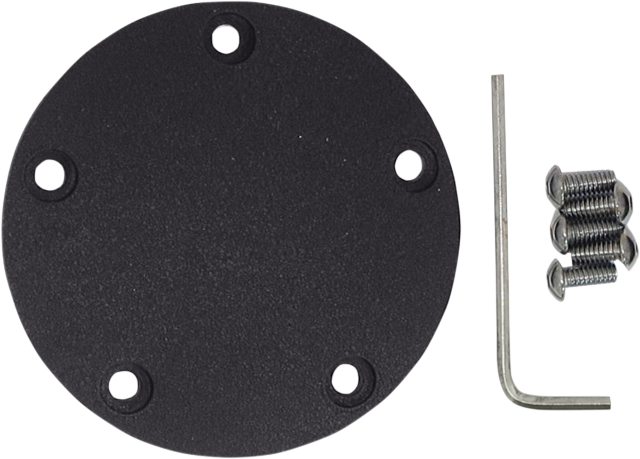 Drag Specialties Wrinkle Black 5 Hole Points Cover fits 1999-17 Harley Twin Cam