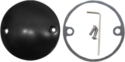 Drag Specialties Flat Black 2 Hole Points Cover for 1970-2022 Harley Davidson