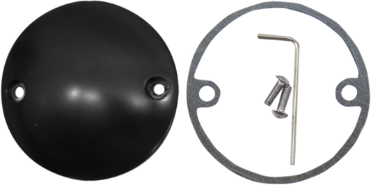 Drag Specialties Flat Black 2 Hole Points Cover for 1970-2022 Harley Davidson