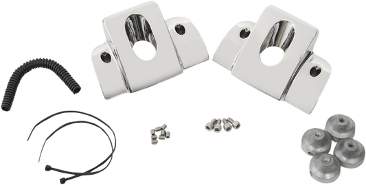 Drag Specialties Chrome Spark Plug Cover Kit fits 1999-2017 Harley Dyna Touring
