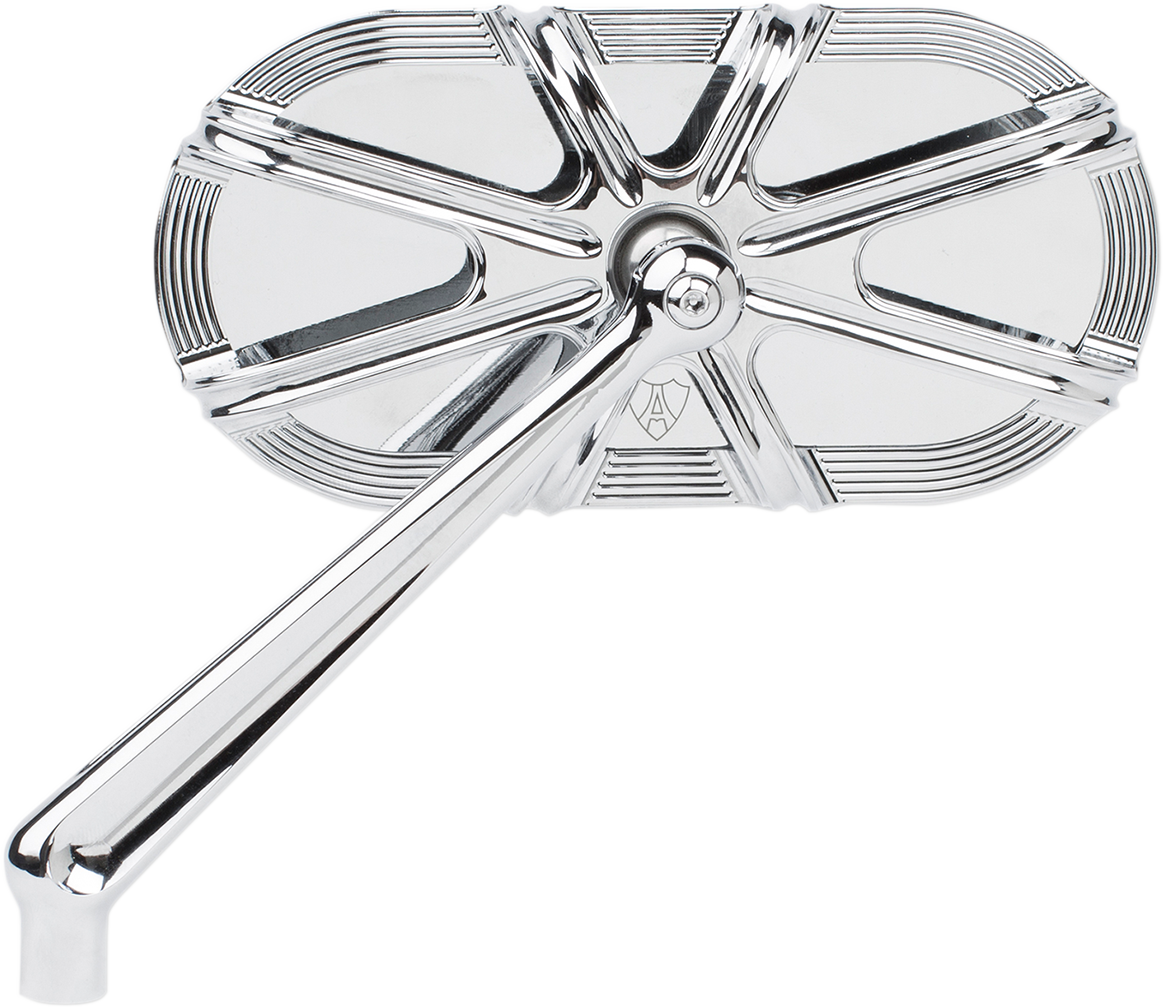 Arlen Ness Chrome Cage 10 Gauge Screw in Left Side Motorcycle Convex Mirror