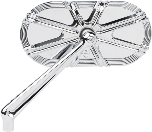 Arlen Ness Chrome Cage 10 Gauge Screw in Left Side Motorcycle Convex Mirror
