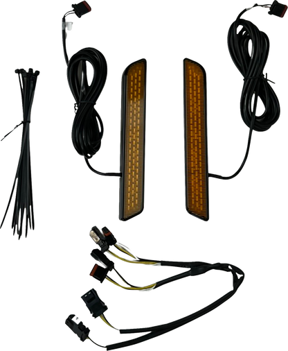 Custom Dynamics Front Fork Amber LED Reflectors for 2022-24 Harley Low Rider ST