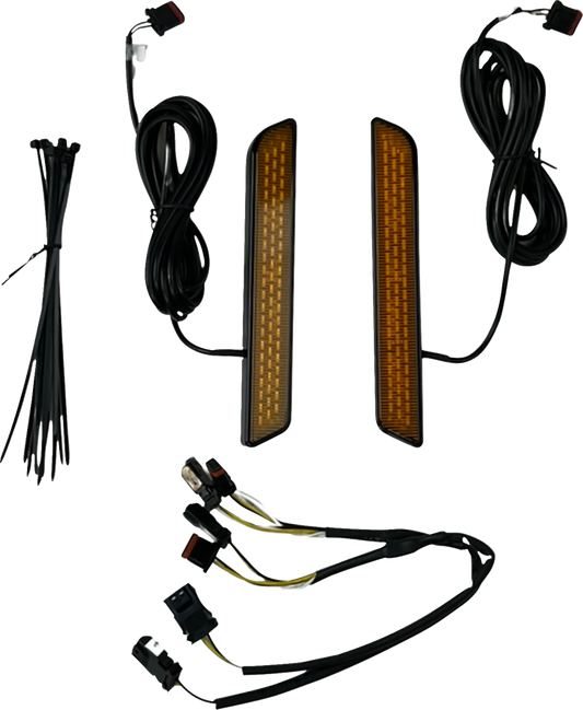 Custom Dynamics Front Fork Amber LED Reflectors for 2022-24 Harley Low Rider ST