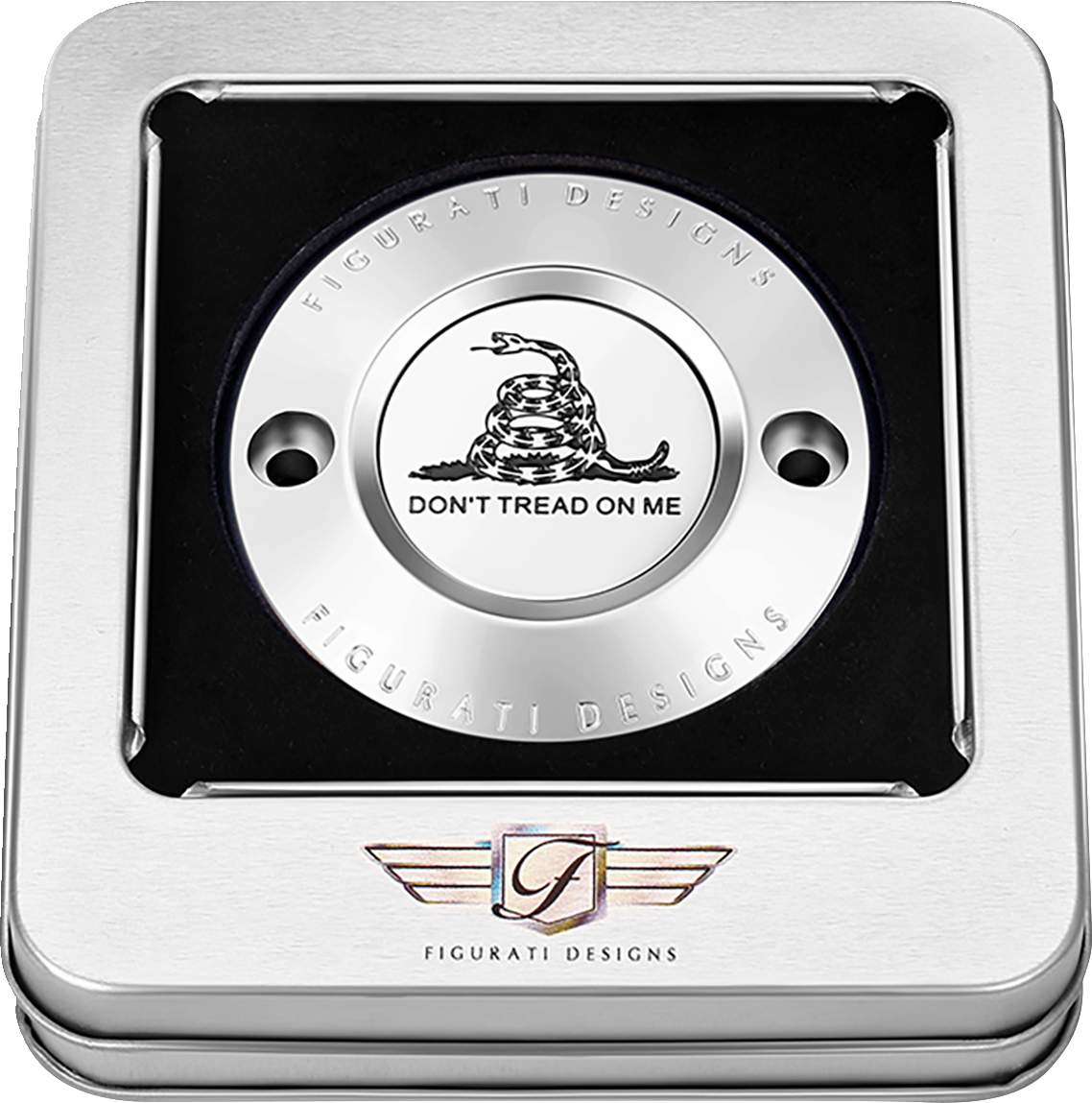 Figurati Designs Don't Tread on Me Timing Points Cover for 2017-2023 Harley M8