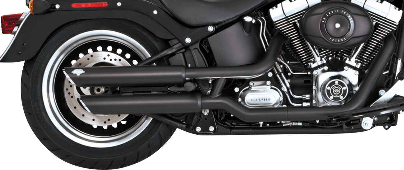 Vance & Hines Twin Slash 3" PCX Mufflers fits 2010-2017 Harley Softail Fat Boy