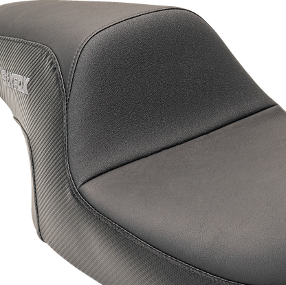 Slyfox Smooth Carbon Fiber Seat fits 1997-2007 Harley Touring  FLHT FLHR FLTR