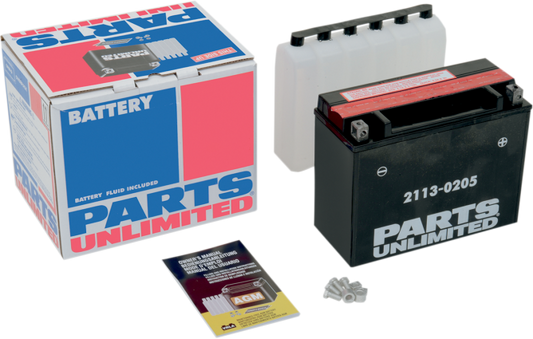 Parts Unlimited 12V Maintenance Free Motorcycle Battery 75-14 Harley Touring FLT