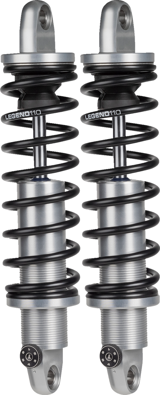 Legend Revo-A Clear Anodized Standard 12" Rear Shocks 1991-2017 Harley Dyna FXD