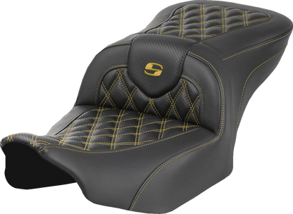 Saddlemen Roadsofa Gold Carbon Lattice Gel Seat for 2023-2026 Harley Touring